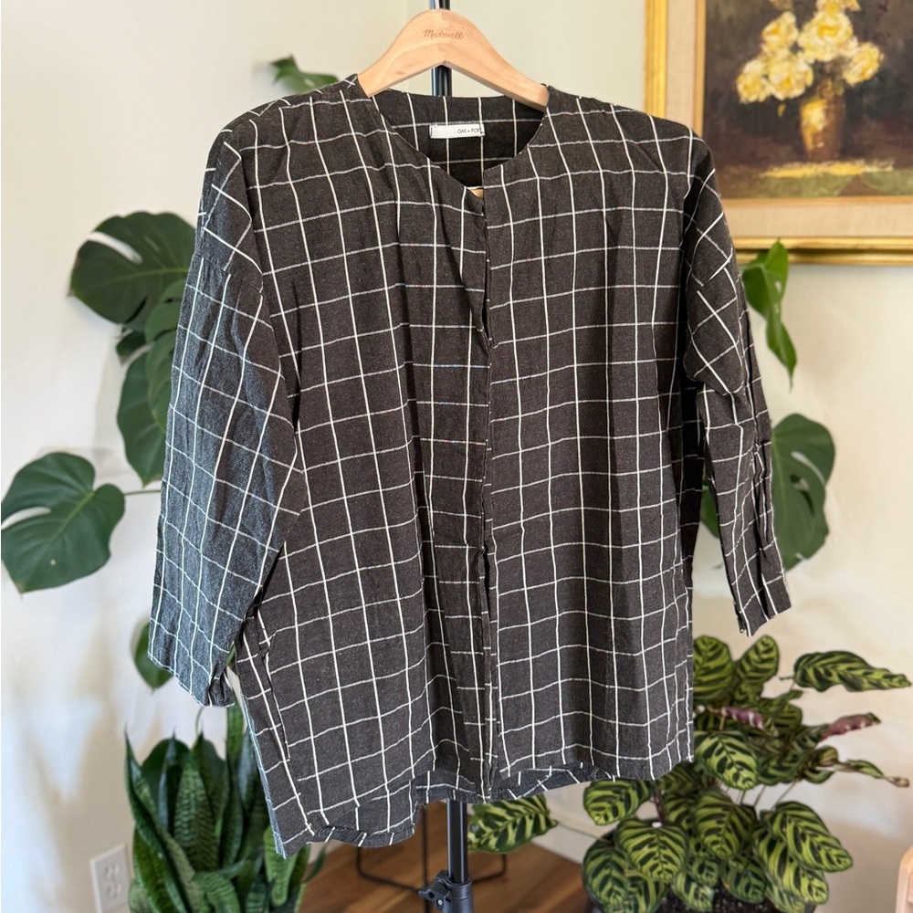 Oak and Fort lightweight cotton shirt jacket szS